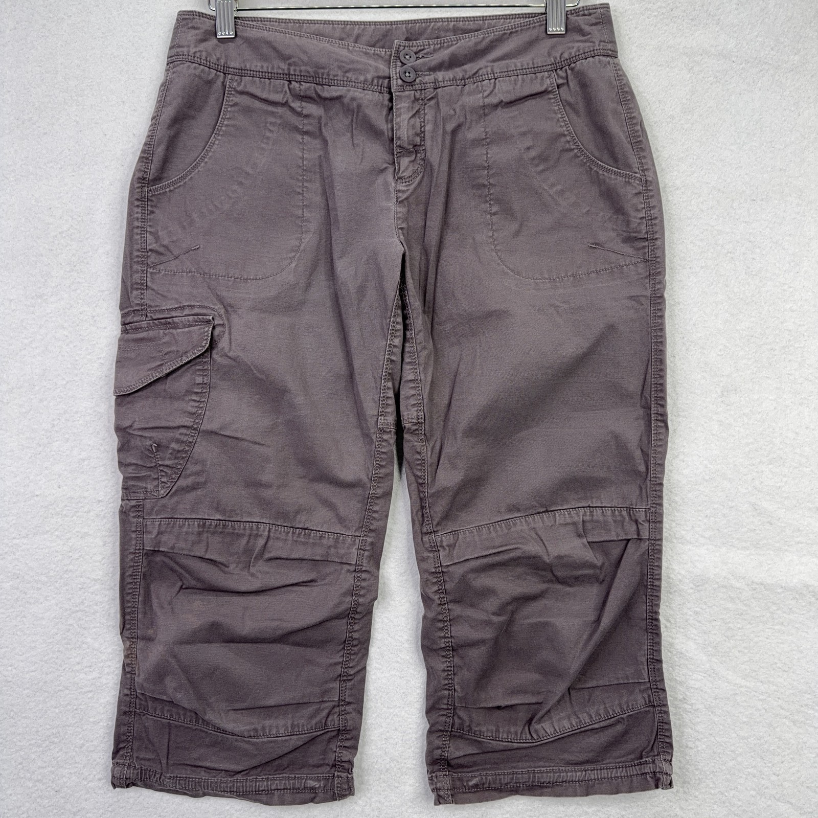 The North Face Capri Cargo Pants Women's Size 8 Gray Outdoor Hiking Canvas Hike