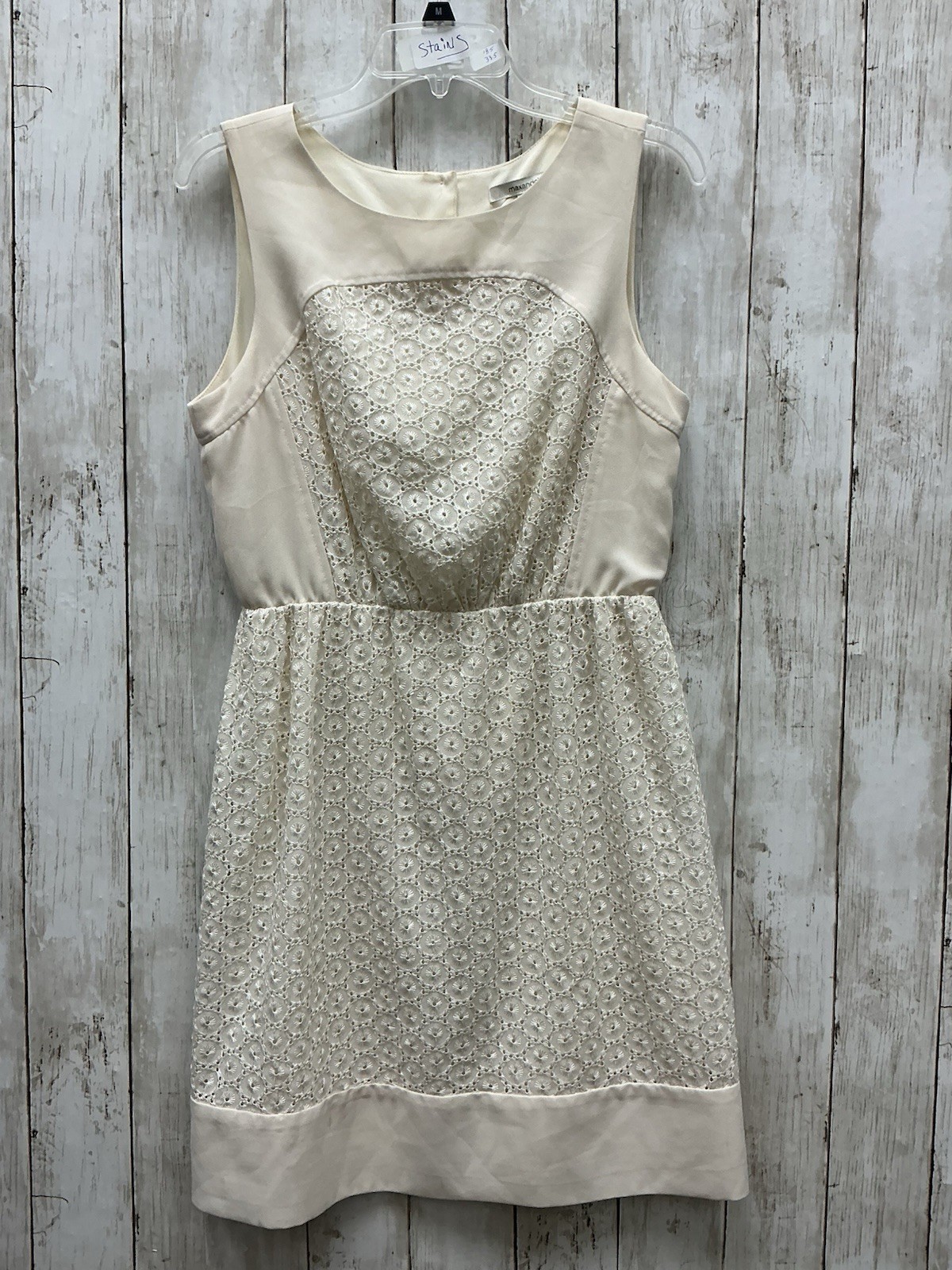 Max and Cleo White Lace Sleeveless Cocktail Dress Women's Size 8