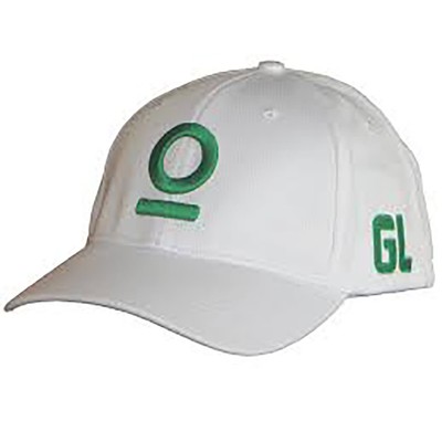 Go Lowe Performance Mesh Hat (White/Green, L/XL) Flex Fitted Golf Cap NEW