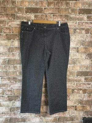 Gerry Weber Edition Romy Black Straight Leg Jeans High Waist UK 20S