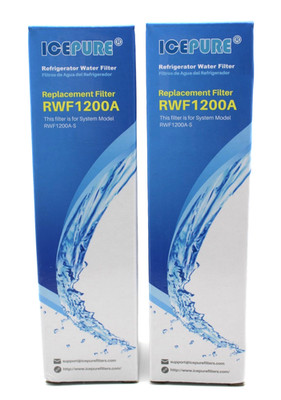 Lot of 2 - ICEPURE - Refrigerator Replacement Water Filter - RWF1200A - NEW -