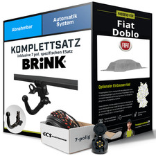 Für FIAT Doblo Typ 510,511,360,361 Anhängerkupplung abnehmbar +eSatz 7pol 22-