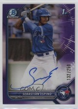 2022 Bowman Chrome Prospect Purple Refractor 132/250 Sebastian Espino Auto 0w27