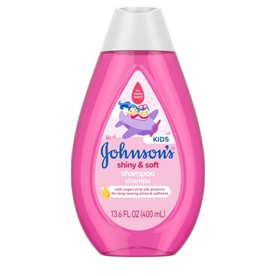 Johnson's Shiny & Soft Kids' Shampoo with Argan Oil & Silk Proteins, Daily Kids 
