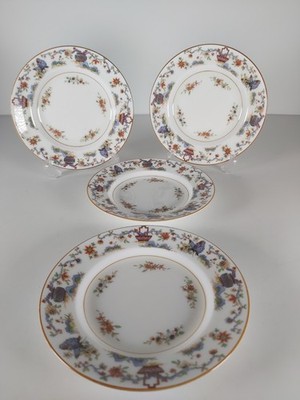 Set 4x Royal Worcester ''Pekin'' Tee-/Beilagenteller