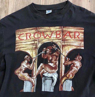 Remake Crowbar Band 90s Tour Basic black Classic style T shirt Men
