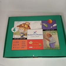 Hooked On Phonics Level 4 Incomplete 3 books 2 cassettes 13 cards 1998