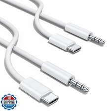 Aux to USB C Type C to 3.5mm Audio Adapter , 3.3ft 2-Pack Hi-Fi Stereo Cord ...