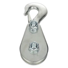 Snatch Block with Hook 2 ton for 3/8" Wire Rope Cable Tow Recovery