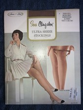 Sears Vintage Cling Alon Stockings Thigh High 8 1/2-9 1/2 Classic Sand Stone NWT