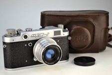 FULLY SERVICED EARLY SOVIET USSR "FED-2" RF camera  INDUSTAR-26m lens M39 90 