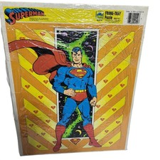 Vintage Superman Golden Frame Tray Puzzle Ages 3 to 7 1989 DC Comics