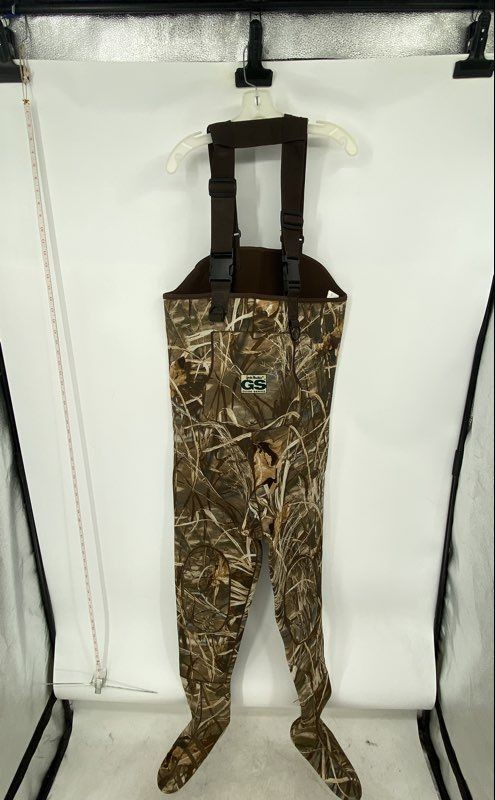 Gander Mountain Mens Multicolor Camouflage Lug Boot Hunting Chest Waders Sz L