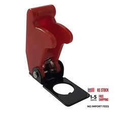 2 Pack Aircraft Style Red Toggle Switch Guard - Flip Up Safety Red Flip Cover