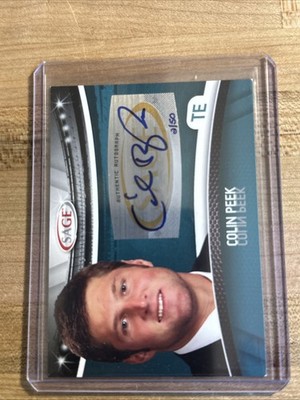 2010 SAGE Collectibles Colin Peek Green Auto RC 30/50 Alabama #A-36