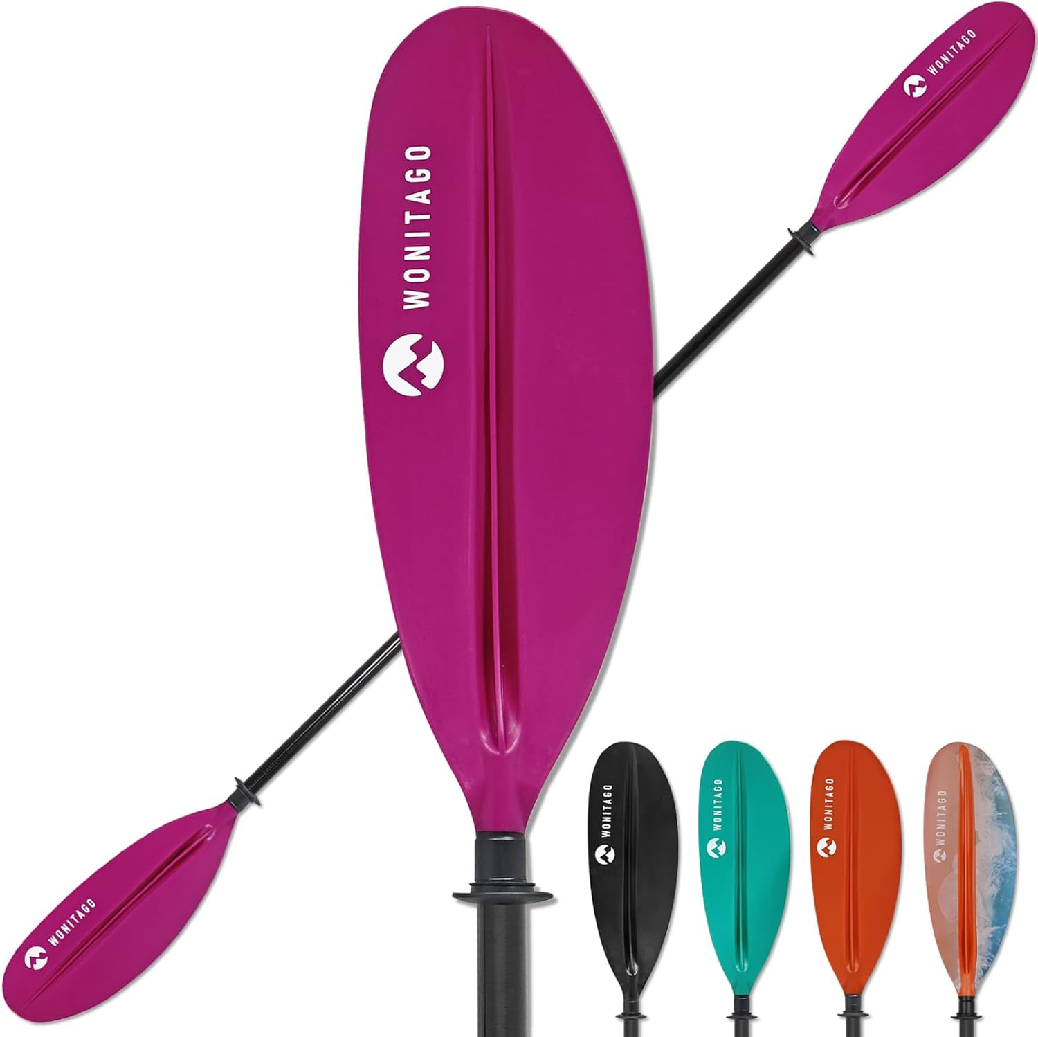 Paddles With Fiberglass Shaft And Reinforced Pp Blade, Floating Adjustable