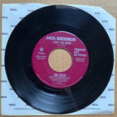 MEL TILLIS I Got The Hoss DJ PROMO MCA 45 7'' COUNTRY Vinyl Record