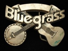 OI11146 VINTAGE 1980  BLUEGRASS MUSIC  COMMEMORATIVE SOLID BRASS BARON BUCKLE