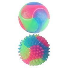 Colorful LightUp Chew Toy Glowing Colorful Ball Soft Bouncing Ball For Pet