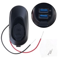 Universal Fast Charging Adapter Vehicle Type-C USB Outlet with Waterproof Caps
