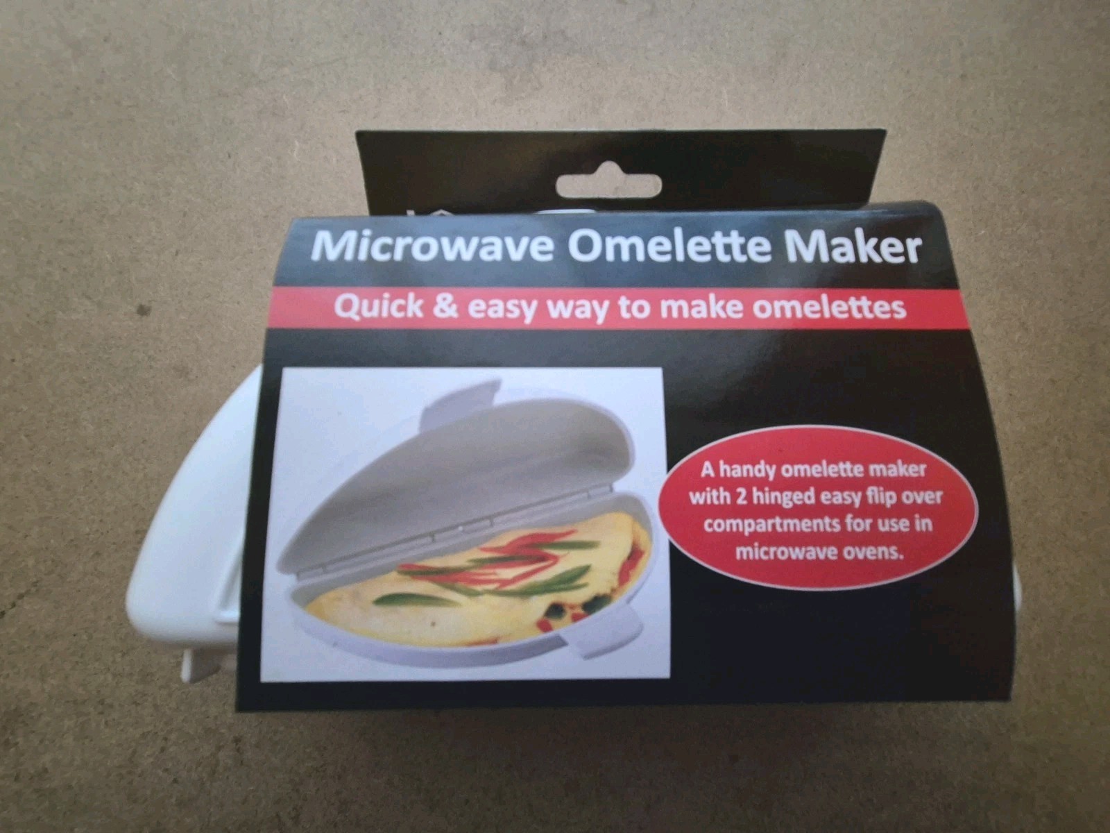Sherwood Home Microwave Omelette Maker. Dishwasher Safe. Hinged Compartments.