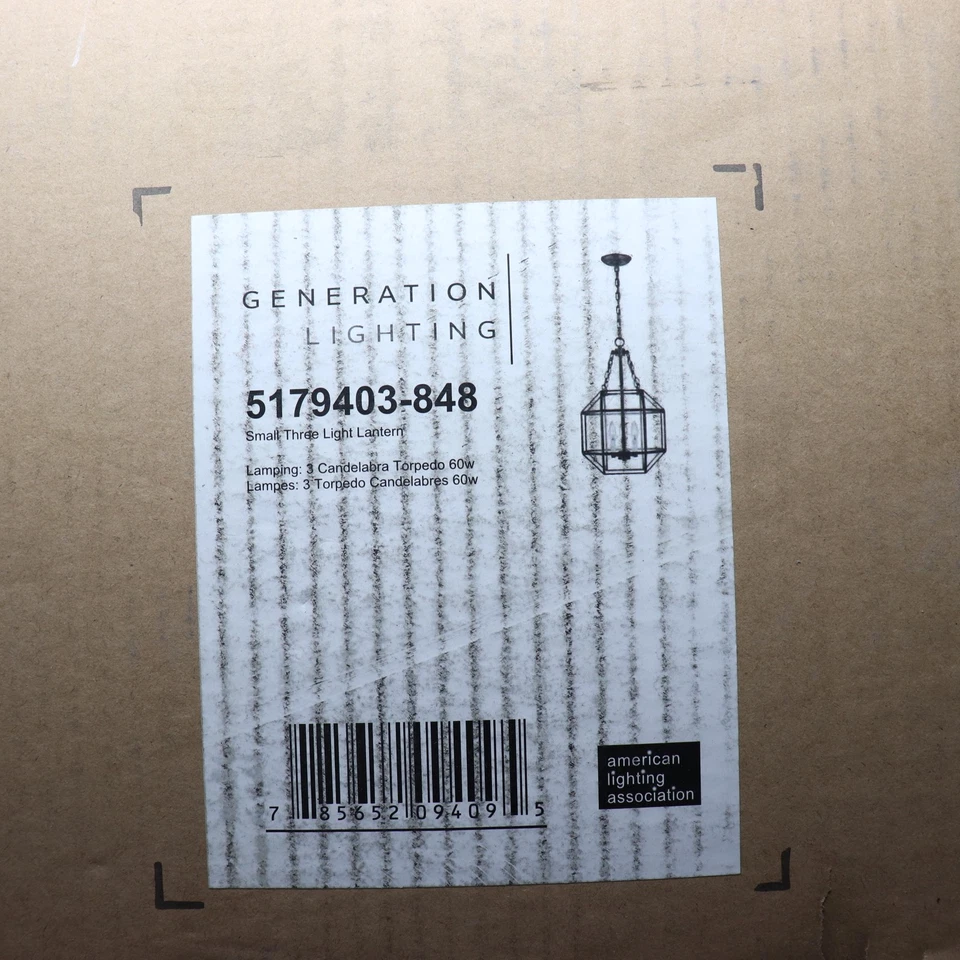 Generation Lighting 3 Light Small Pendant Light Satin Brass 5179403-848 - Image 2 of 4