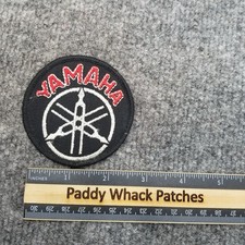 Vintage Yamaha Motorcycle Patch Black 80s Y5