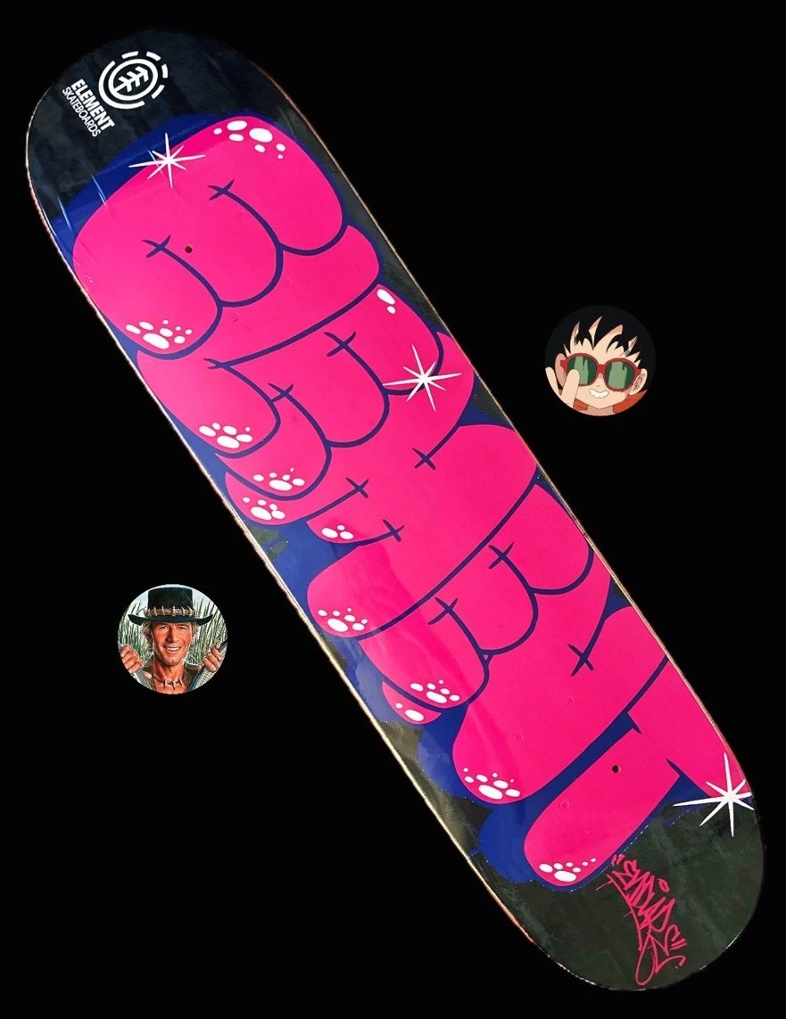Skateboard Complet Element - 7,75 X 31,38 - Logo Noir Et Rouge - Occasion