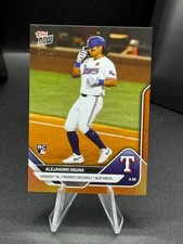 Alejandro Osuna 2025 Topps Now Rangers 1st MLB Knock RC #218 Orange Foil /25