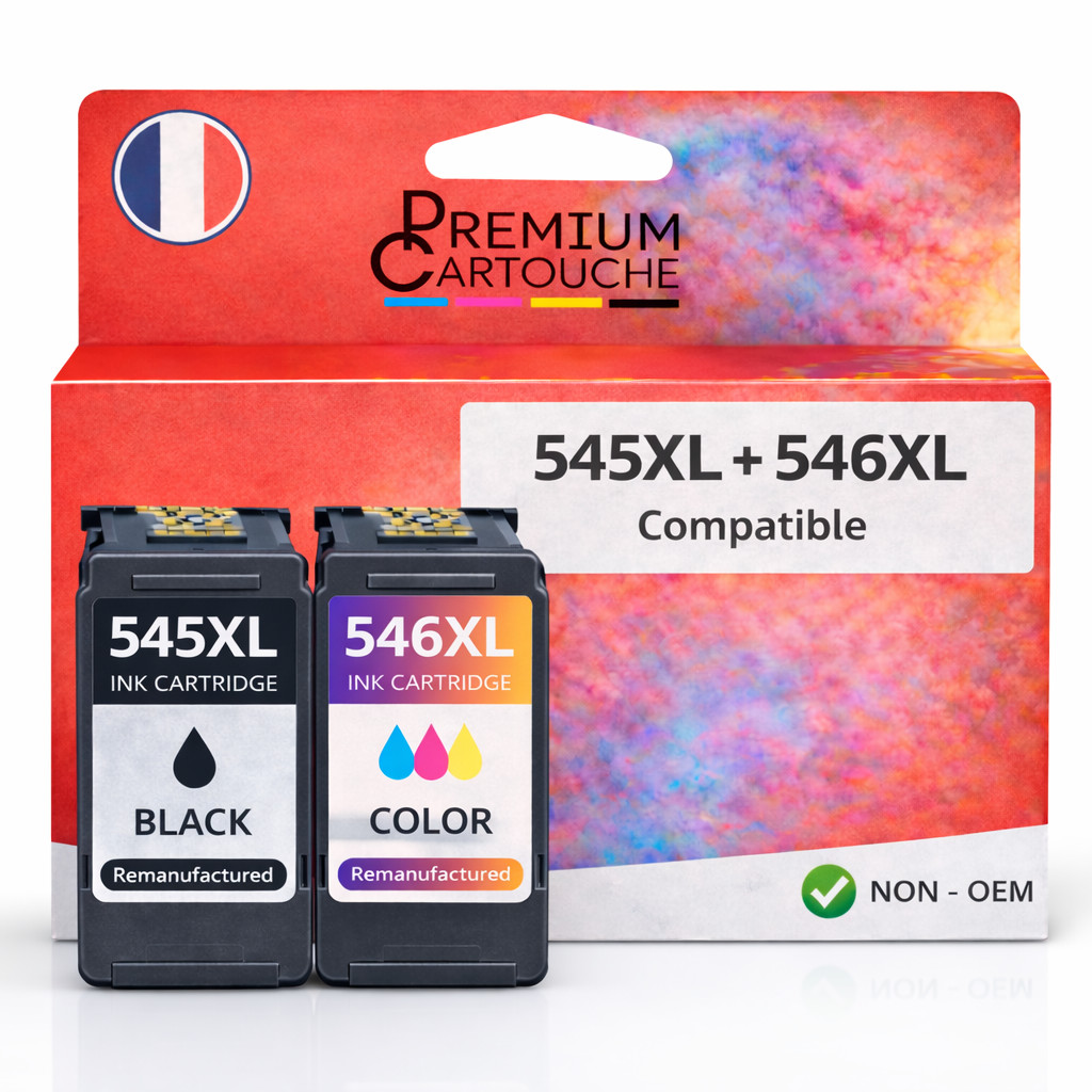 Cartouche Canon PG-545 CL-546 pack duo pour imprimer les devoirs et photos