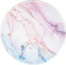 7.87 7.87 Pink Marble Mouse Pad, Premium-Textured, Non-Slip Rubber Base