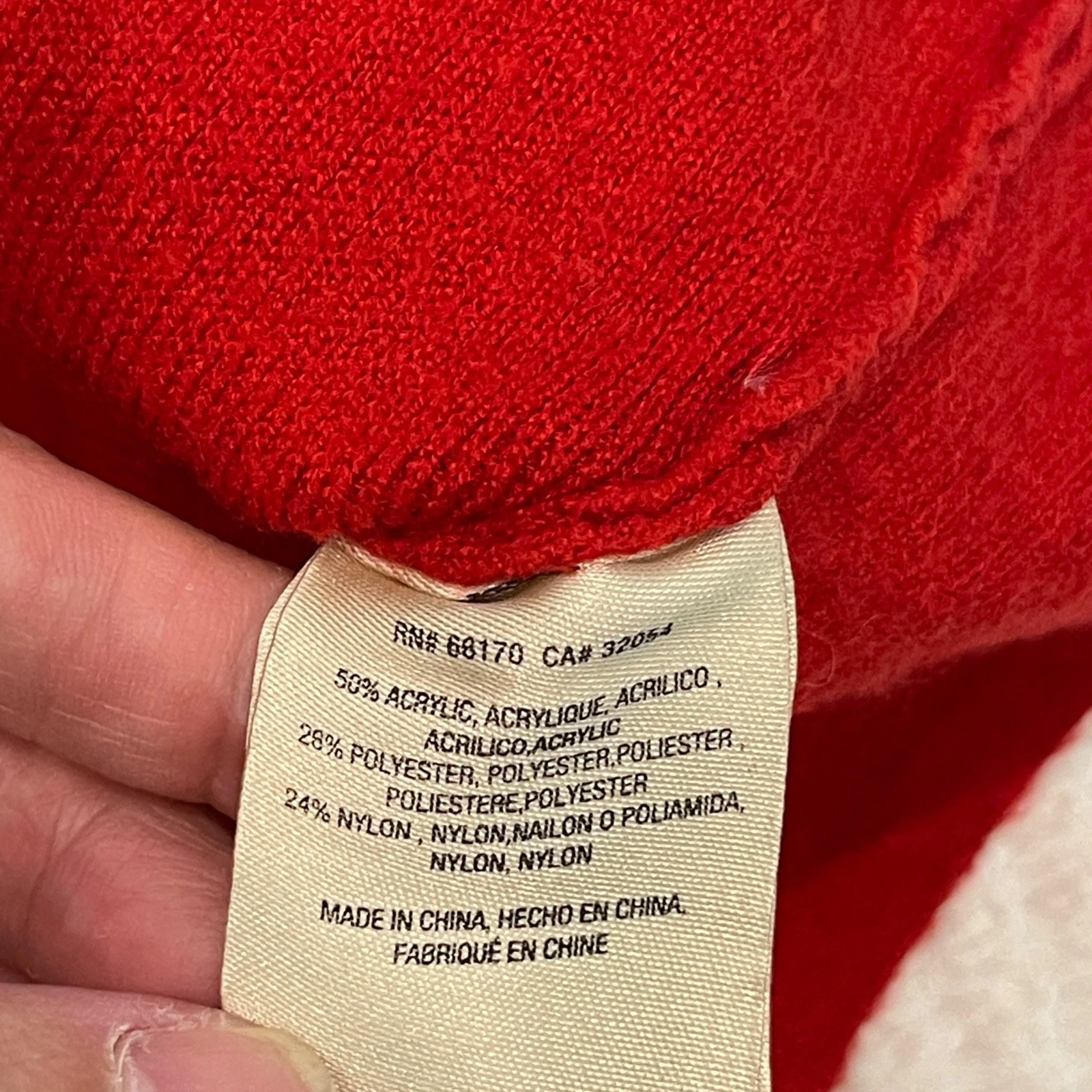 Anthropologie Maglione Falena Vestito Maglia Taglia XL Rosso Manica a Campana Pullover San Valentino