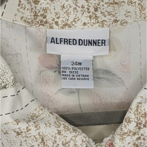 Vintage Alfred Dunner Jacket Womens 24W Full Zip Grandma Floral Beaded - Picture 7 of 11