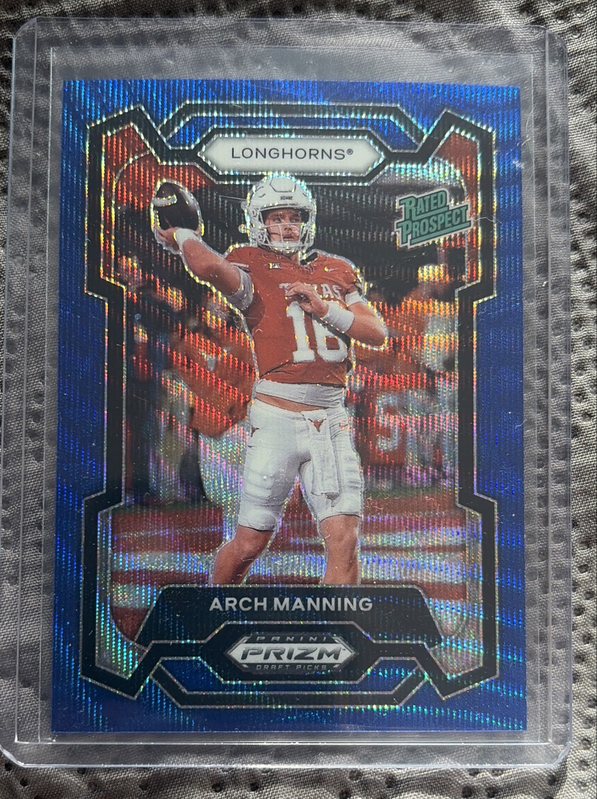 2024 Panini Prizm Draft Picks - Arch Manning #192 Blue Wave Prizm /249 (RC)