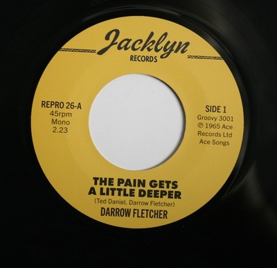 DARROW FLETCHER Soul REPRO 45rpm My Judgement Day/Pain Gets A Little Deeper HEAR