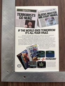 Konami Snake&rsquo;s Revenge Super C Print Ad Nintendo NES 80s 90s Retro Gaming