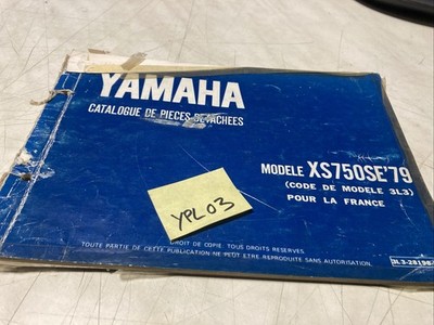 Yamaha XS750 SE Special Type 3L3 1979 Motorcycle Spare Parts Catalog List 750