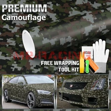 Camouflage Digital Army Green Military Matte Vinyl Sticker Wrap Decal Sheet Film