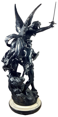 Bronze Figur Frankreich Émile Picault 1888 ''Allegorie des Viktoria'' 60 cm