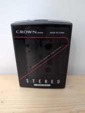 1980s Crown Personal Stereo Cassette Tape Player SZ-31 Walkman New Belts Works