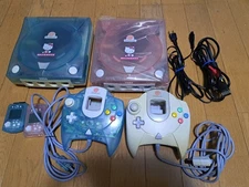 Sega Dreamcast Hello Kitty Pink Blue Set Console DC Rare Japan JP