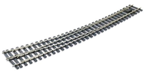 Peco SL-E786BH Curved Turnout Right Hand Electrofrog, Code 124 O Gauge