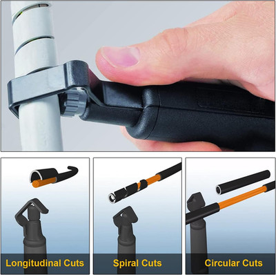 Round Cable Stripper Tool - Adjustable Cutting Depth Jacket Slitter - Fast & ...