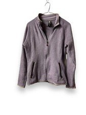 Eddie Bauer Better Sweater Womens Medium Purple Zip Fleece Outdoor Casual Ladies