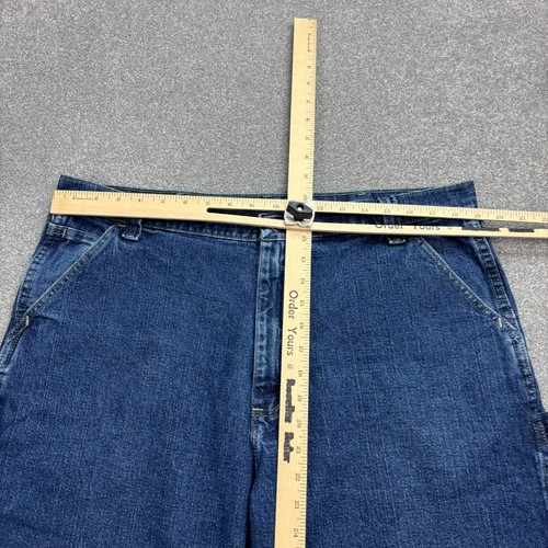 Wrangler Denim Shorts Adult Waist 38 Blue Jorts Carpenter Workwear Hip Hop Mens - Picture 3 of 9