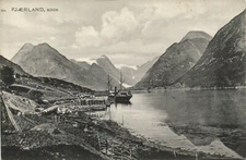 PC NORWAY, FJAERLAND, SOGN, Vintage Postcard (b31744)