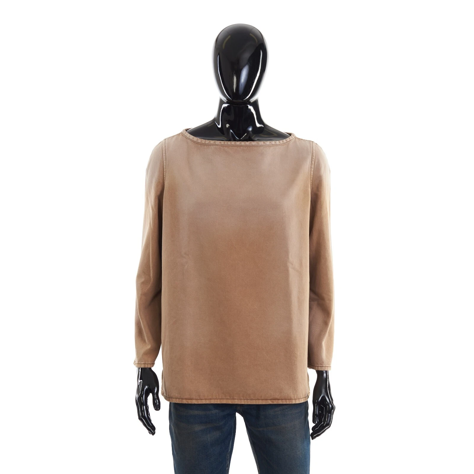 Haut en jean marron avec broderie GUCCI