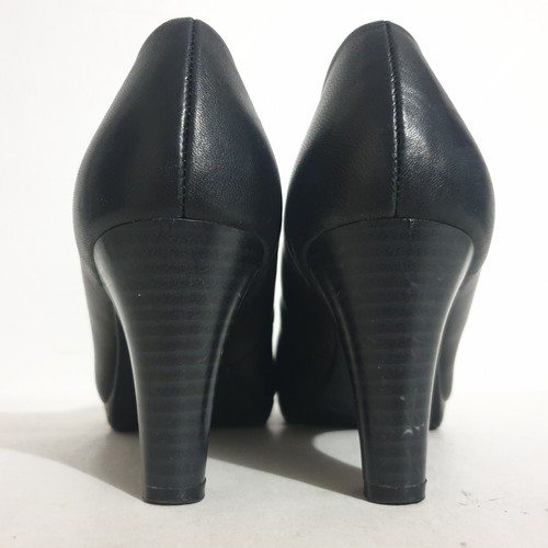 Diana Ferrari Supersoft Shoes 7C Black Leather Heel Comfort Business Work Office - Picture 4 of 15