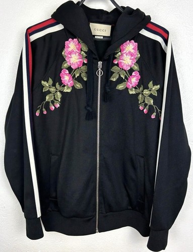 Gucci 2018 Flower Black Red Sweatshirt 40 42 2 4 6 Hoodie Pink Top Shirt XS S M - Picture 20 of 24