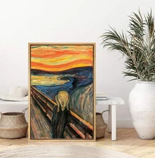 Wall26 The Scream by Edvard Munch Framed Wall Art Famous Canvas Print
